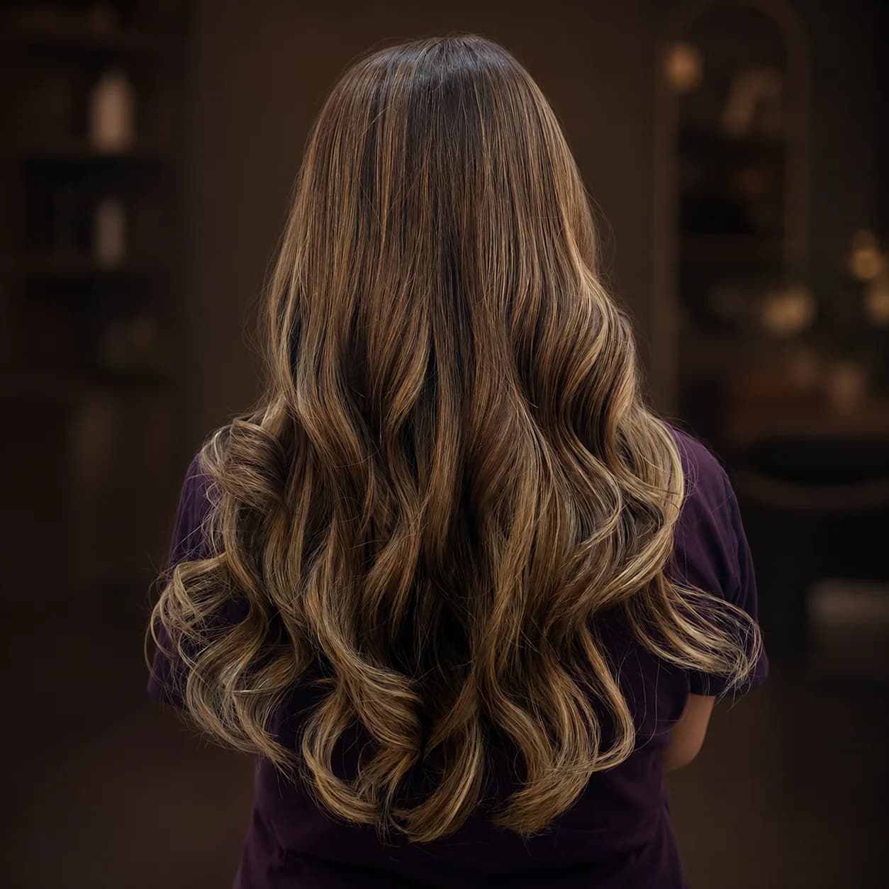 Stylist finishing a precision blow-dry at NJS